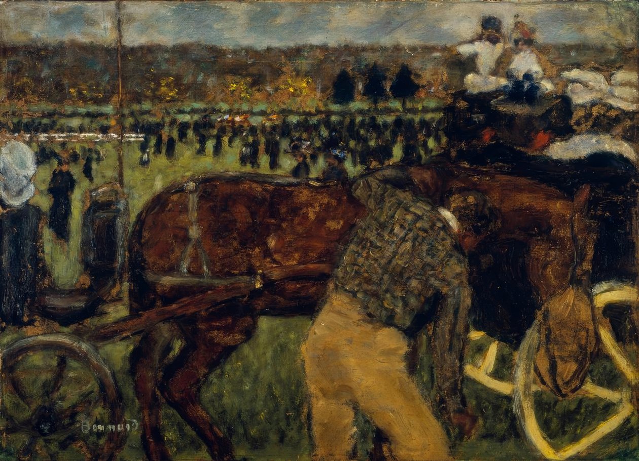 A kurzusok területén vagy a Longchamp-i tanfolyamokon alkotó: Pierre Bonnard