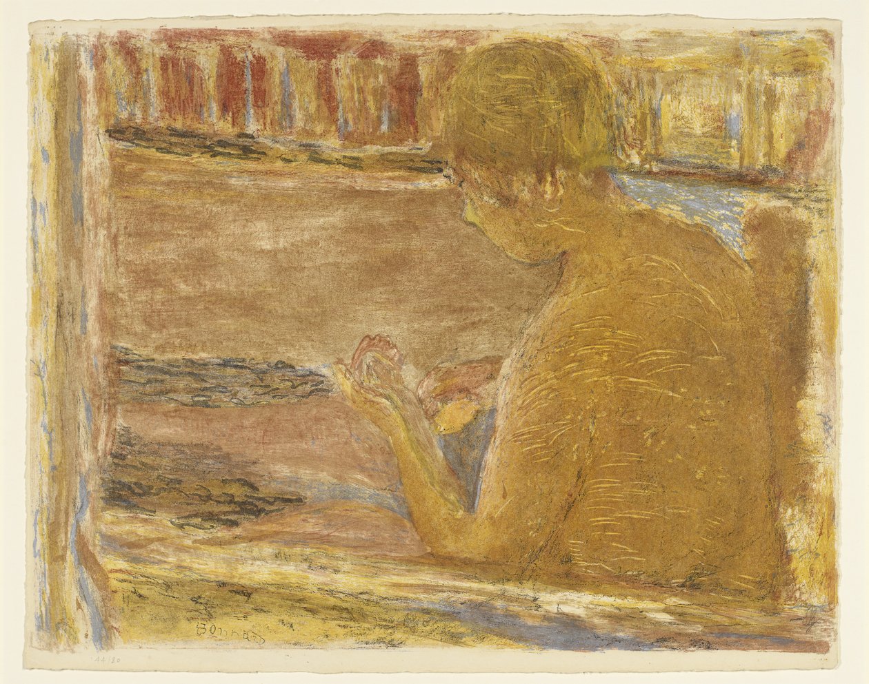 Fürdő nő, dátum nélkül (litográfia) alkotó: Pierre Bonnard