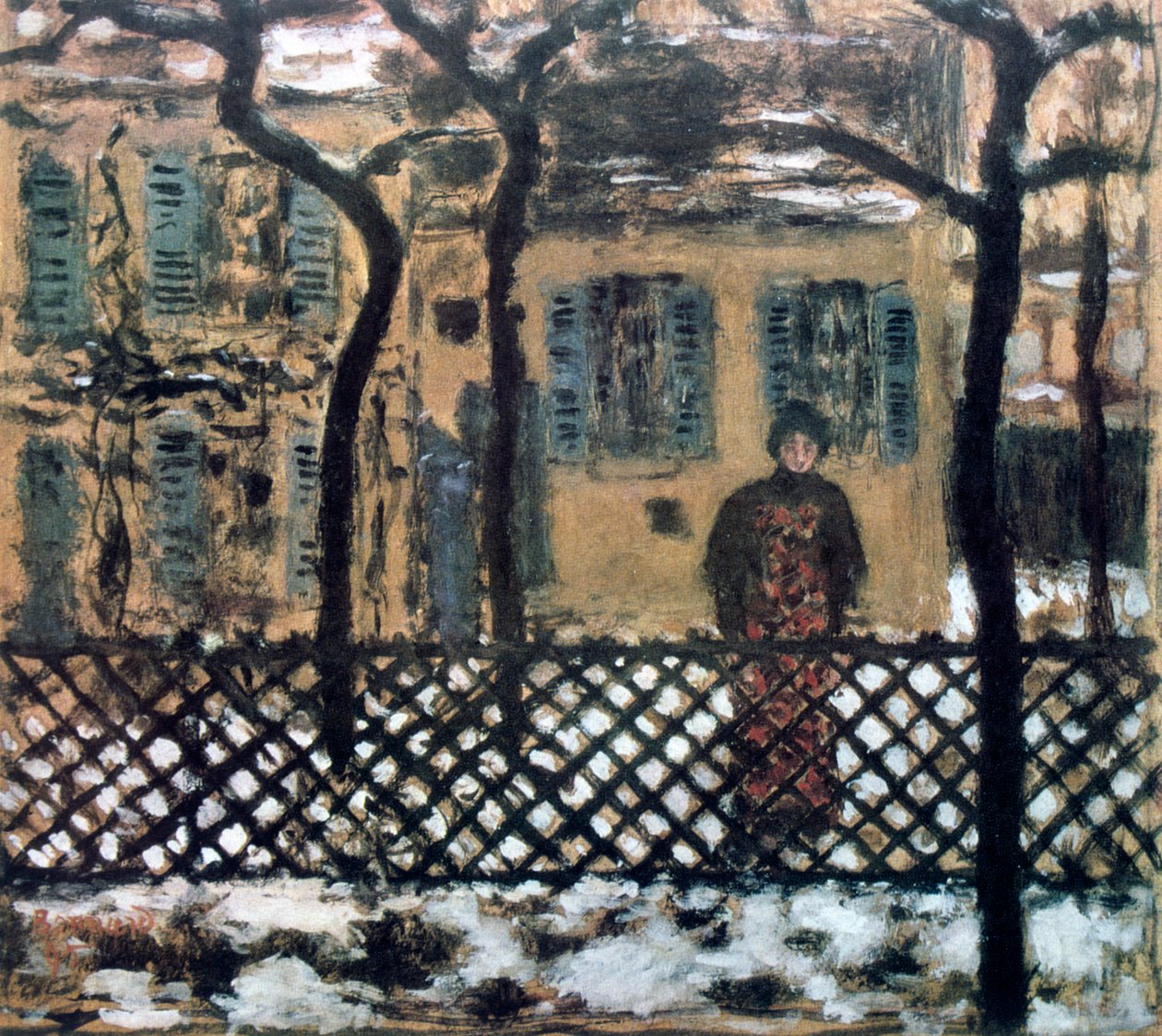 A kerítés mögött, c1895 alkotó: Pierre Bonnard