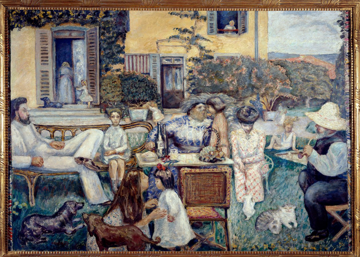 Burzsoá délután vagy a teraszcsalád, 1900 alkotó: Pierre Bonnard