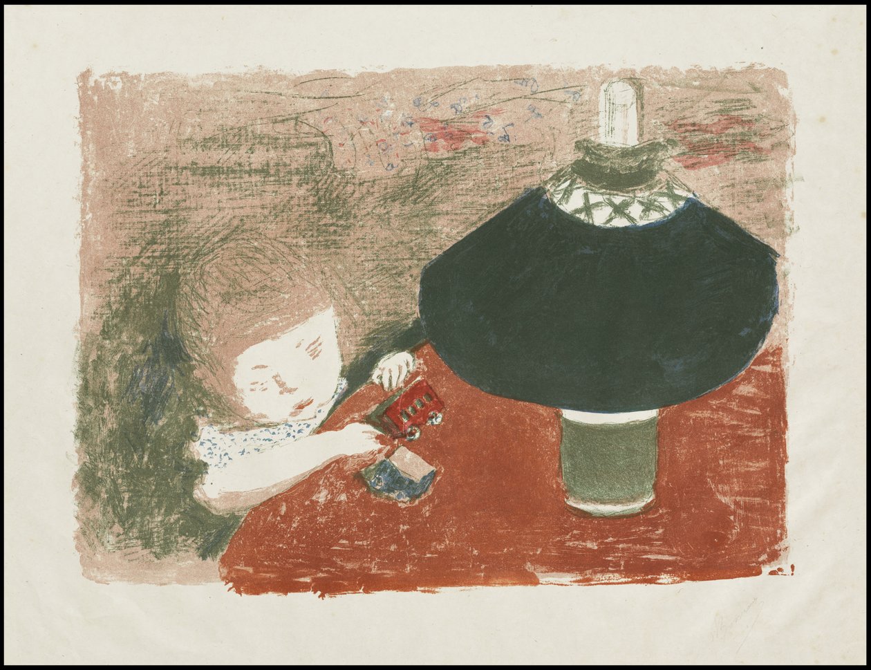 Gyermek lámpával alkotó: Pierre Bonnard