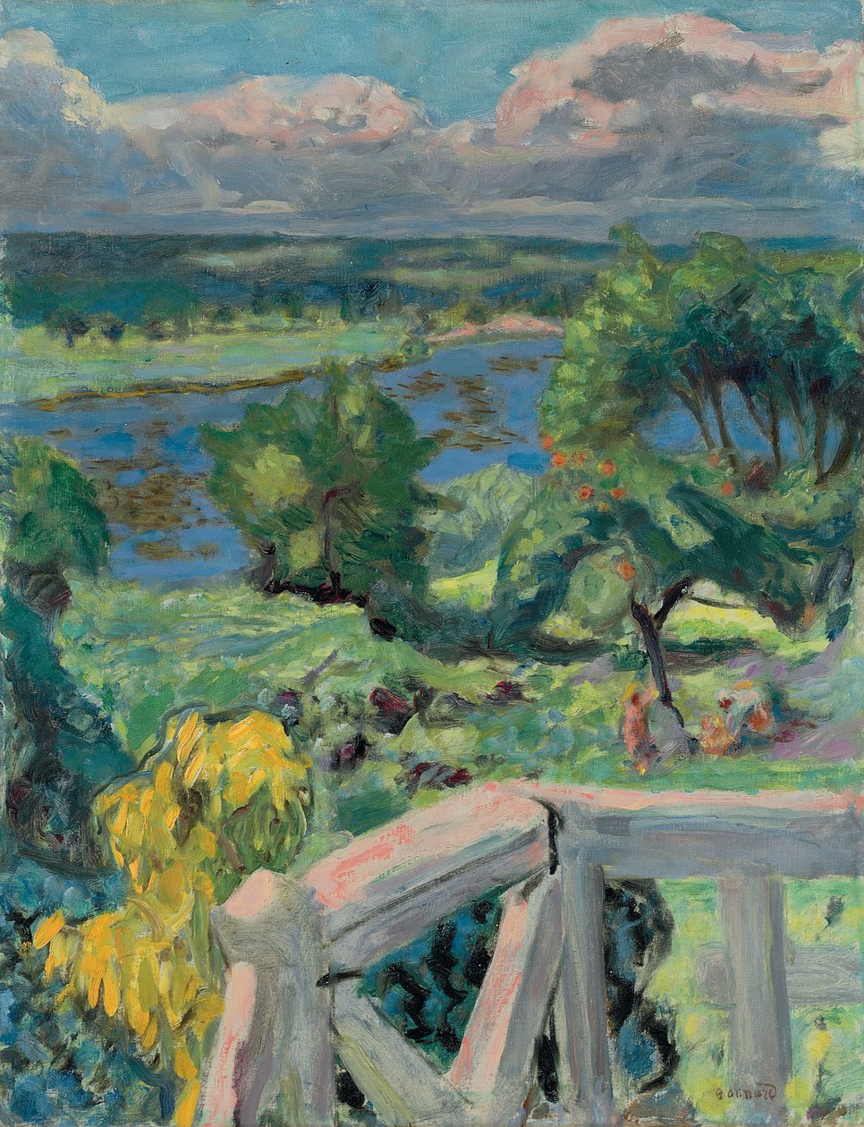 Leégés ("Ma Roulotte" terasza Vernonnetben) alkotó: Pierre Bonnard