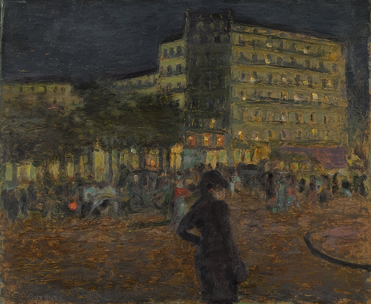 Place Pigalle éjszaka. 1905-08 körül alkotó: Pierre Bonnard