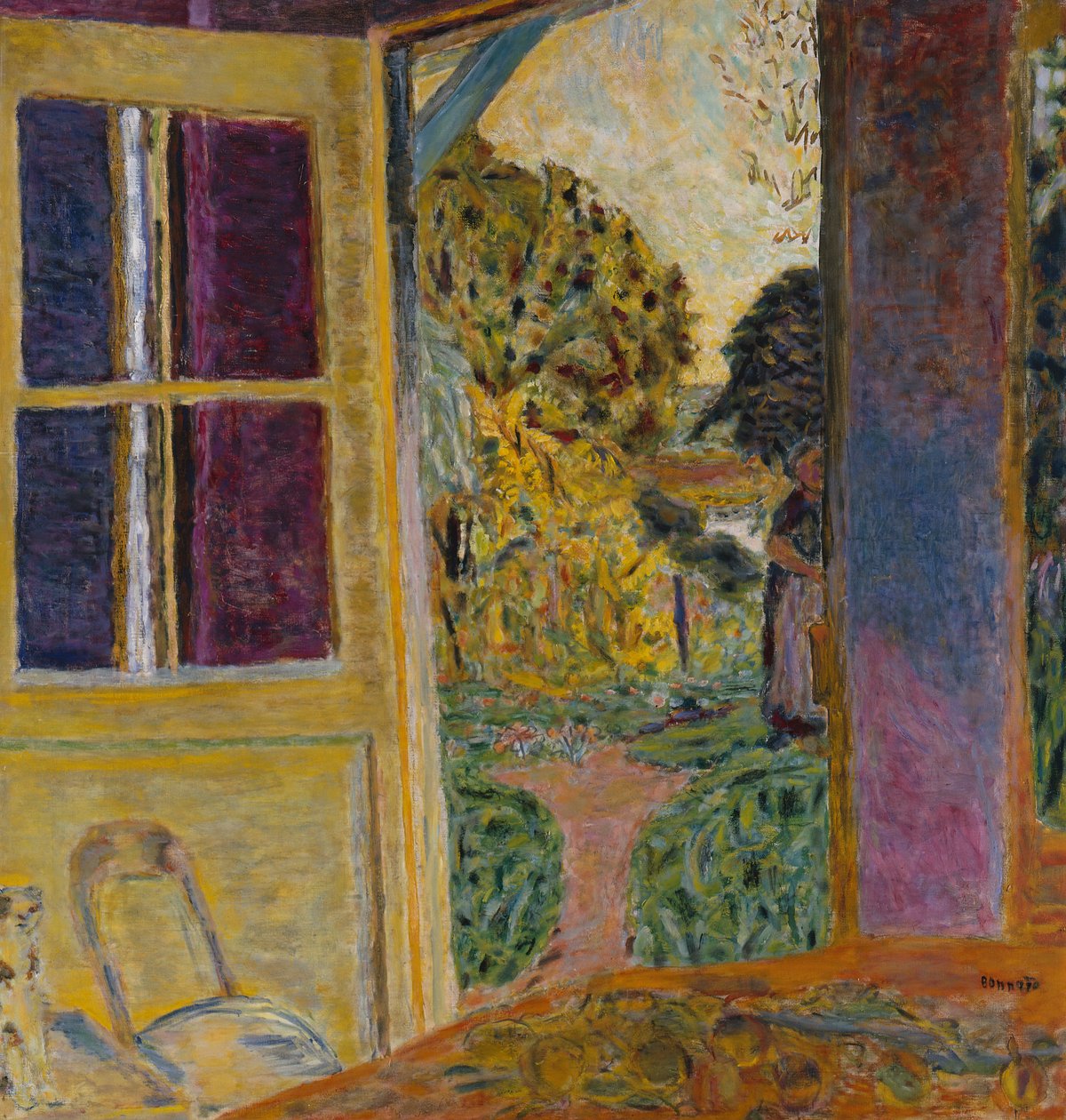 Kertre nyíló ajtó, 1924 körül (olaj, vászon) alkotó: Pierre Bonnard
