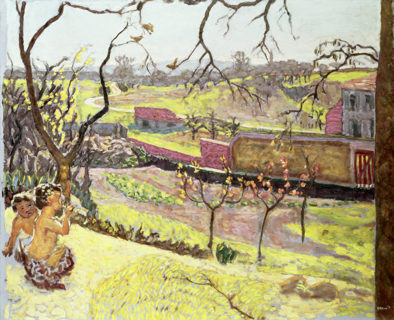 Kora tavasz (Little Fauns), 1909 körül alkotó: Pierre Bonnard