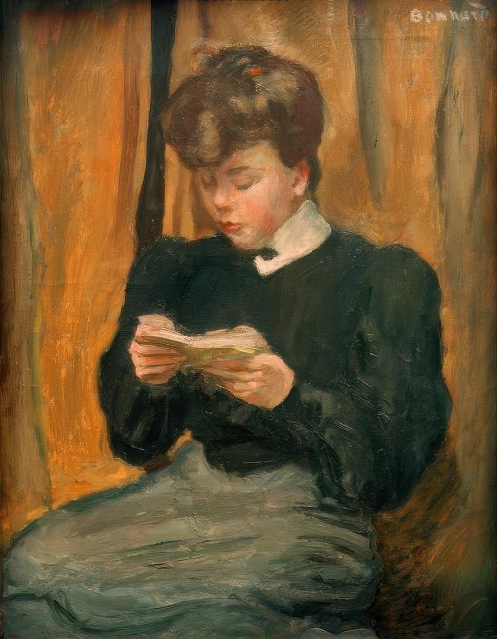 Nő egy könyvet olvas alkotó: Pierre Bonnard