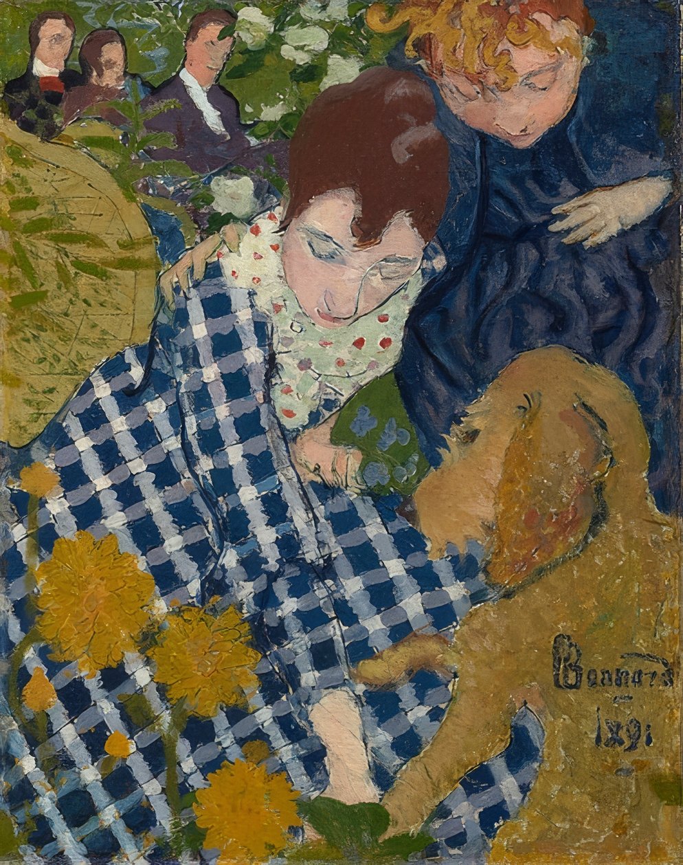 Nő kutyával. 1891 alkotó: Pierre Bonnard