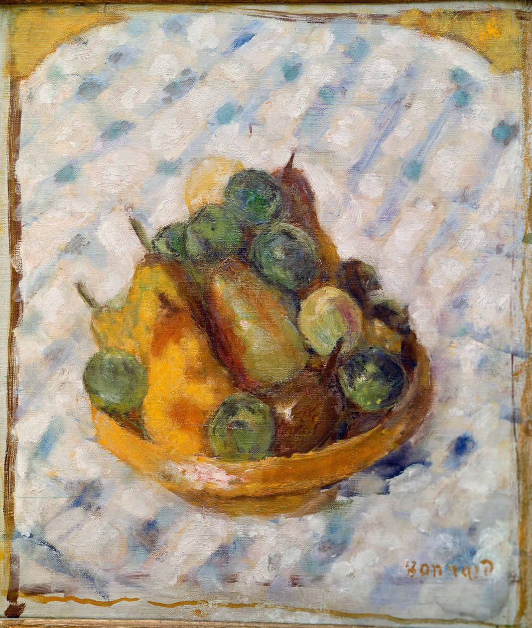 Gyümölcs Körte és szilva csendélete. Pierre Bonnard (1867-1947) festménye 1920 Zürich, Gustav Zumsteg gyűjtemény alkotó: Pierre Bonnard