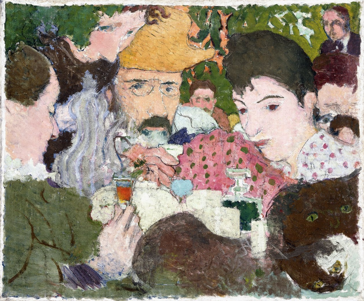 Kerti kóstoló, 1891 körül (olaj, toll és fekete tinta, ceruza, vászon) alkotó: Pierre Bonnard