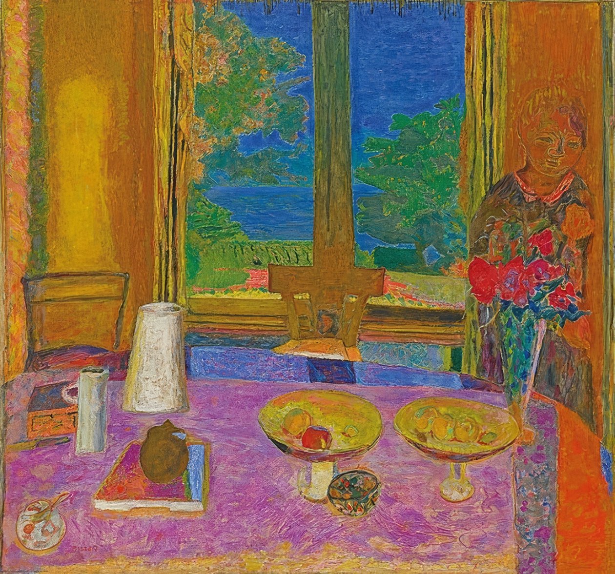 A kertre néző nagy étkező (Grande salle à manger sur le jardin). 1934-35 alkotó: Pierre Bonnard
