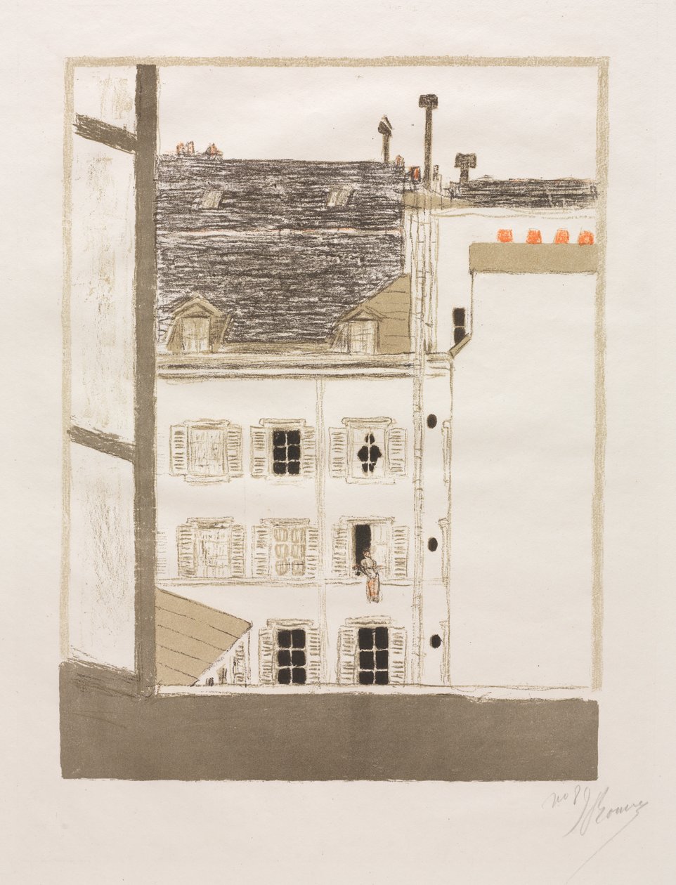 Házak az udvaron alkotó: Pierre Bonnard