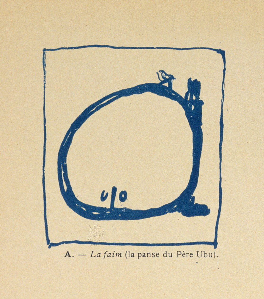 Éhség – Pere Ubus paunch, Pere Ubu ábécéjéből, 1900 alkotó: Pierre Bonnard