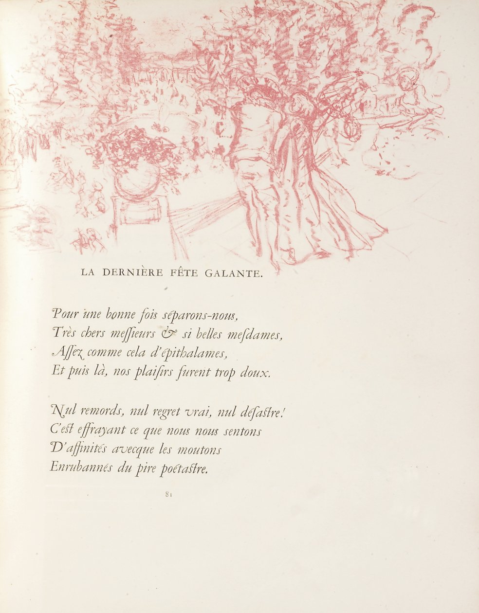 Illusztráció Paul Verlaine „Parallelement” című művéből alkotó: Pierre Bonnard