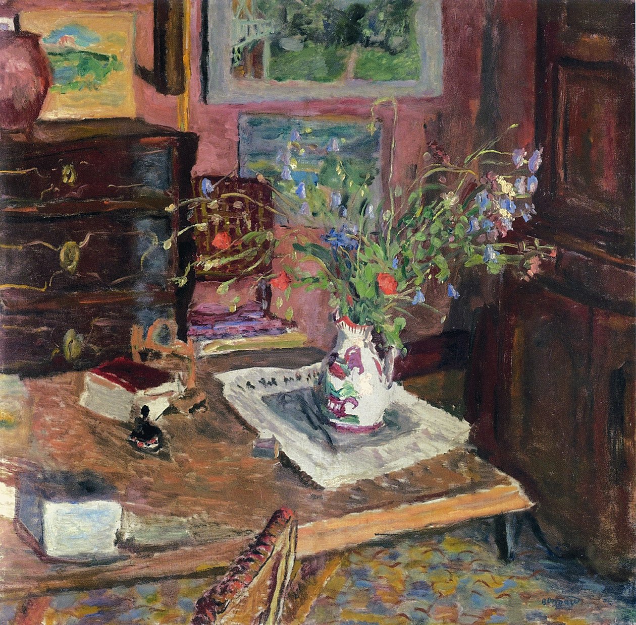 Belső virágokkal, 1910 körül alkotó: Pierre Bonnard