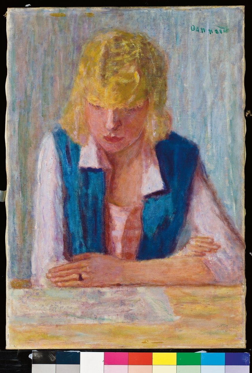 A szőke kék mellényben alkotó: Pierre Bonnard