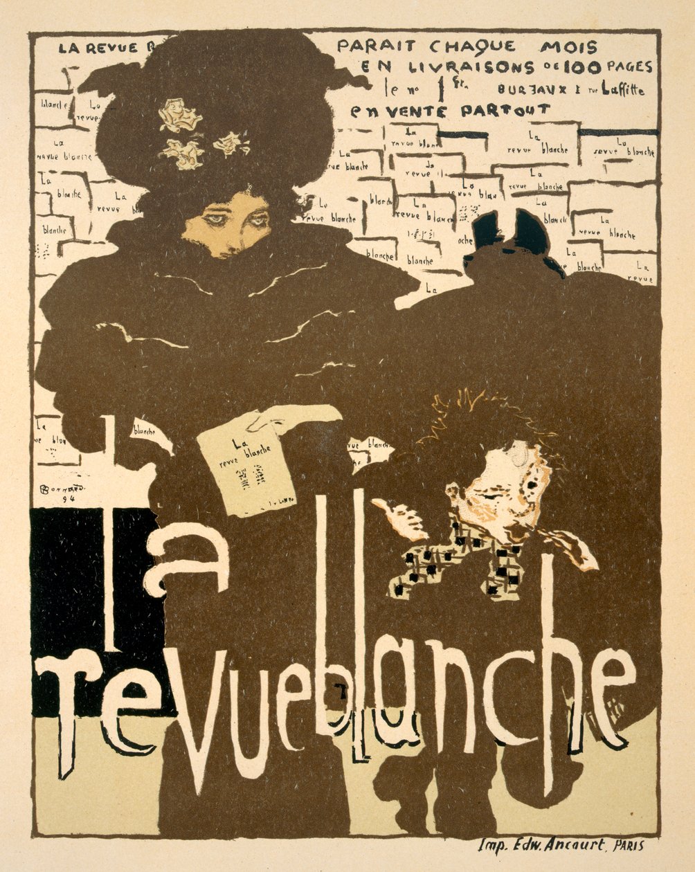La Revue Blanche, a híres havilap első, 1894-es számát hirdető plakát alkotó: Pierre Bonnard