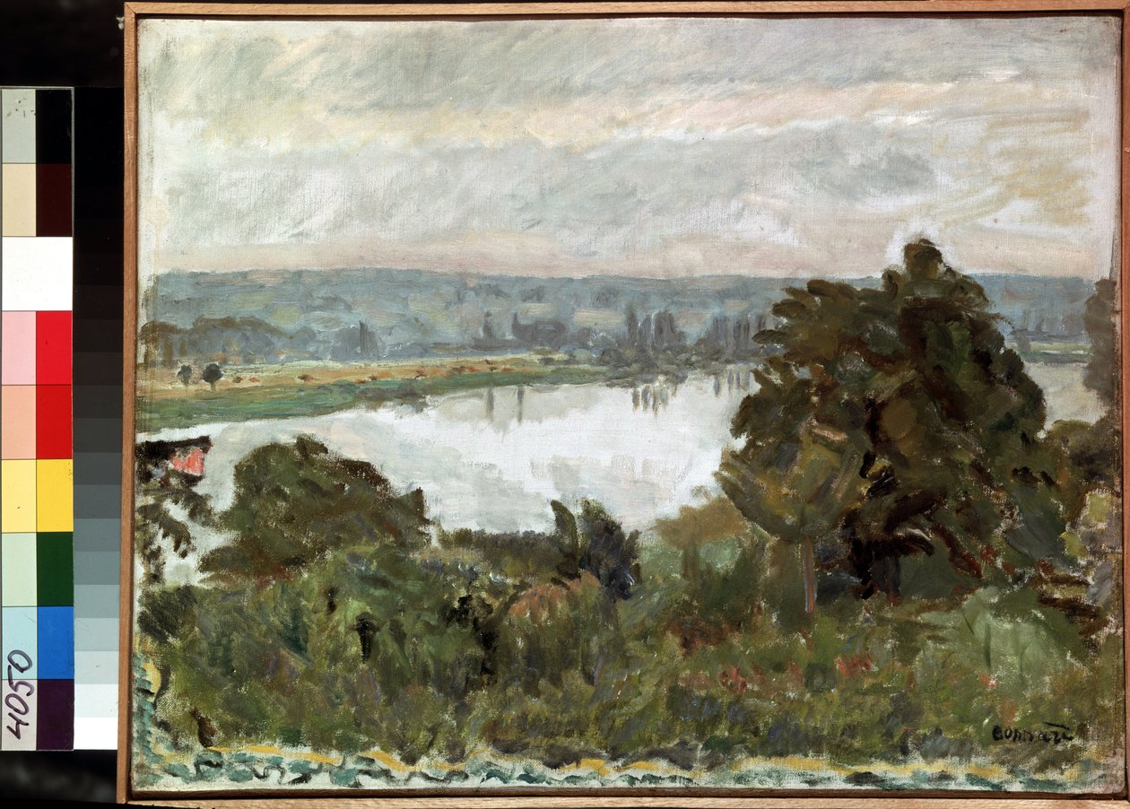 ""The Seine near Vernon"" (The Seine near Vernon) Pierre Bonnard festménye (1867-1947) 1911 Méret: 41x52 cm Ermitázs Múzeum, Szentpétervár (Szentpétervár) alkotó: Pierre Bonnard