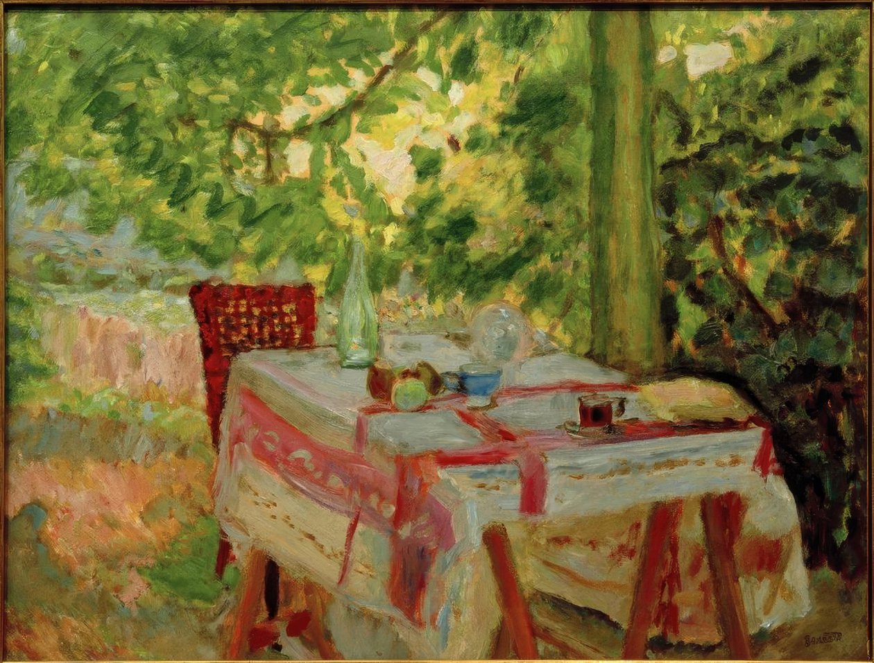 Az asztal a hársfa alatt szolgált fel alkotó: Pierre Bonnard