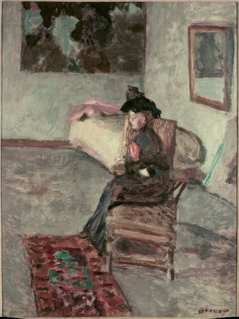 Nő rózsával vagy Nő a belső térben alkotó: Pierre Bonnard