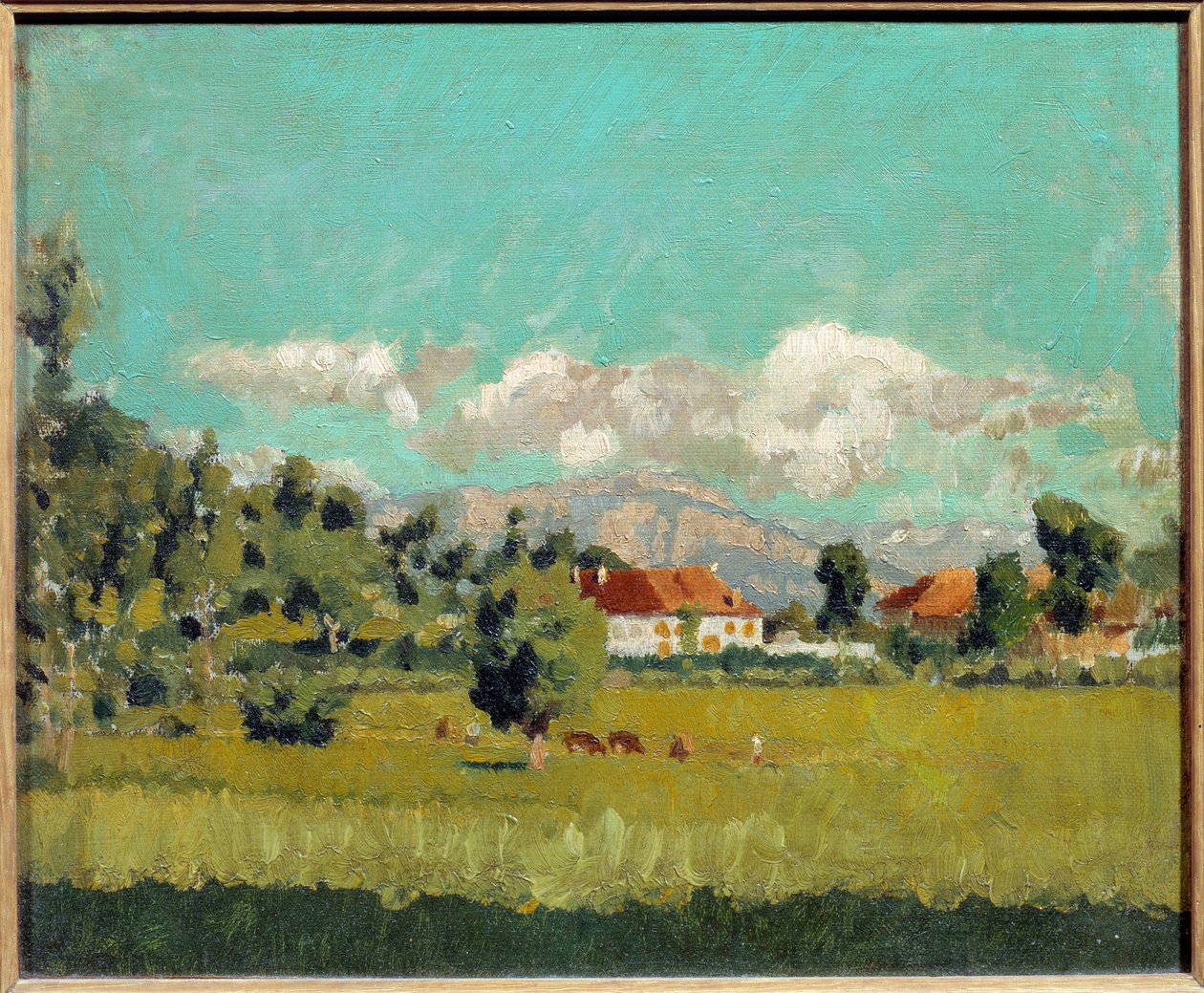 A Dauphine tájképe Pierre Bonnard (1867-1947) festménye 1888 V. 0,19x0,29 m Magángyűjtemény alkotó: Pierre Bonnard