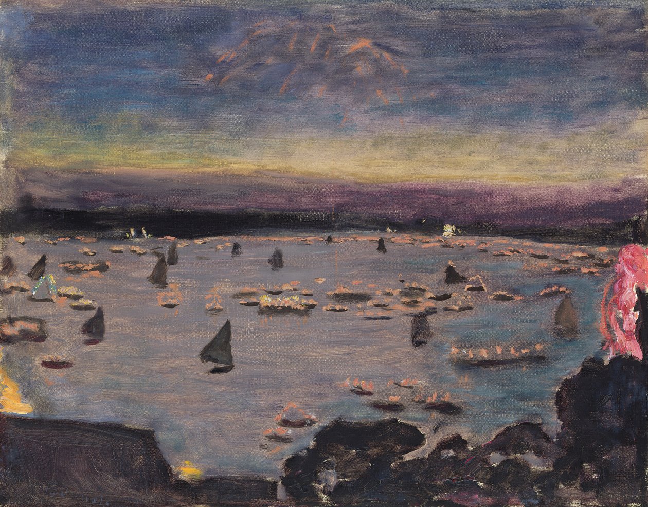 Lámpás felvonulás a külső Alsteren, 1913 alkotó: Pierre Bonnard