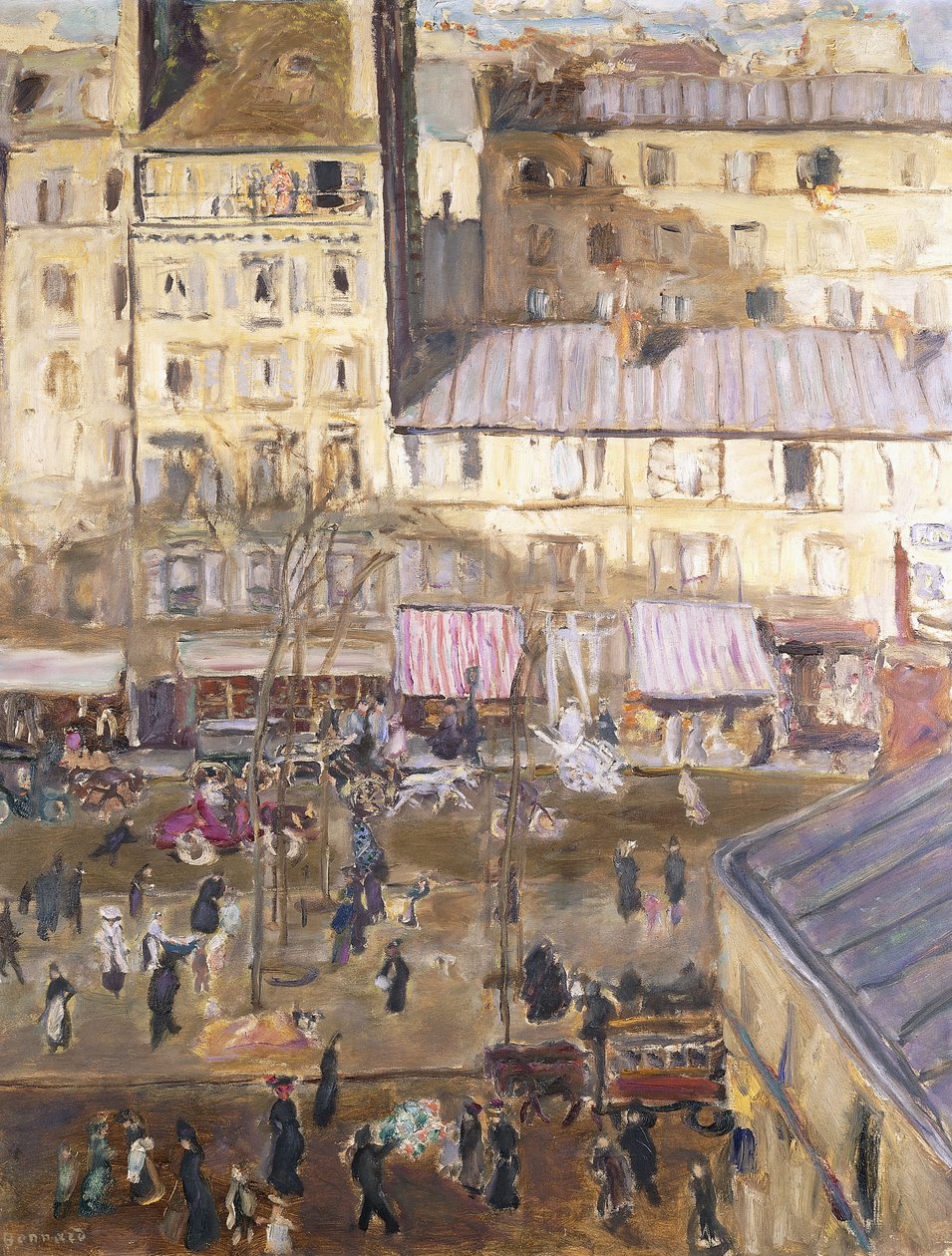 Az Exterior Boulevard: Boulevard de Clichy és a Rue de Douai sarka, 1904 körül (olaj, vászon) alkotó: Pierre Bonnard