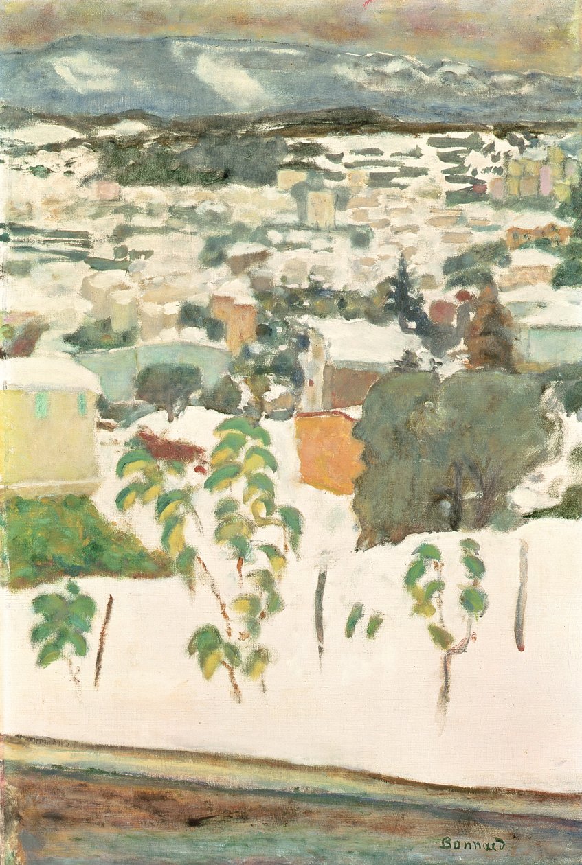 Le Cannet a hóban, 1927 körül (olaj, vászon) alkotó: Pierre Bonnard