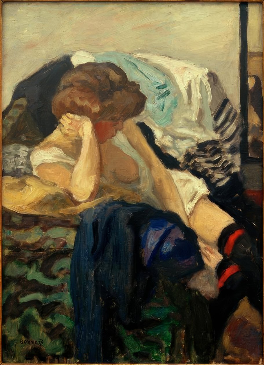 A piros harisnyakötő alkotó: Pierre Bonnard