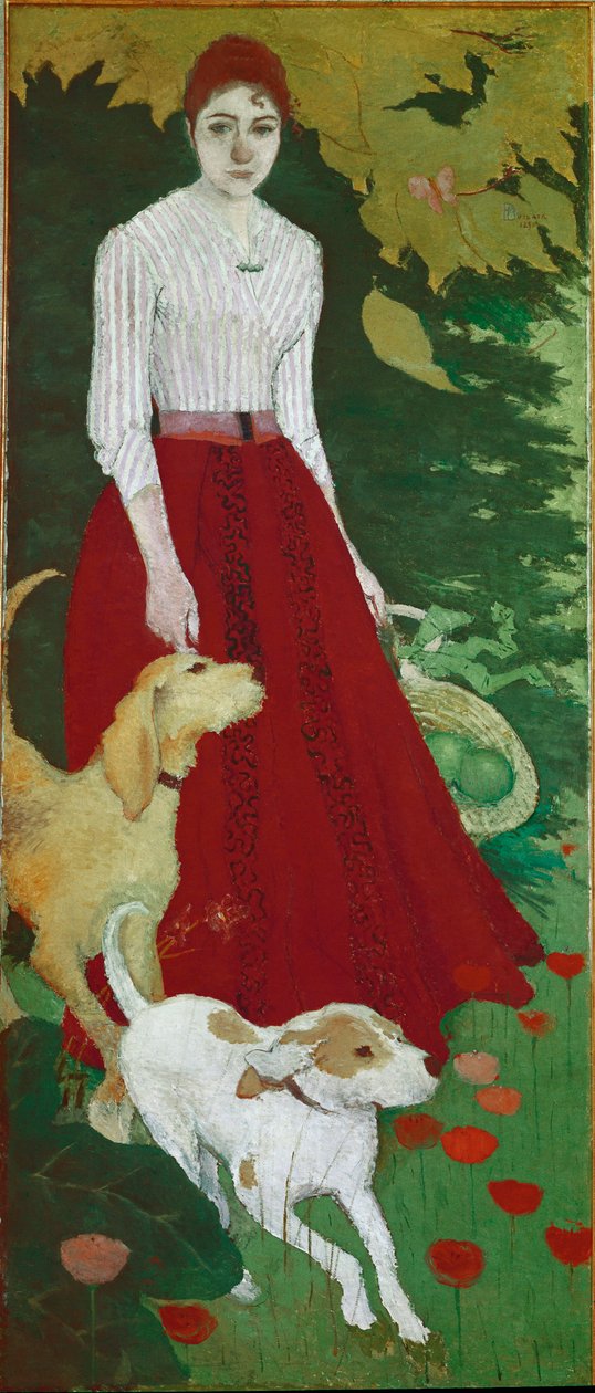 Miss Andree Bonnard és kutyái (olaj, vászon alkotó: Pierre Bonnard