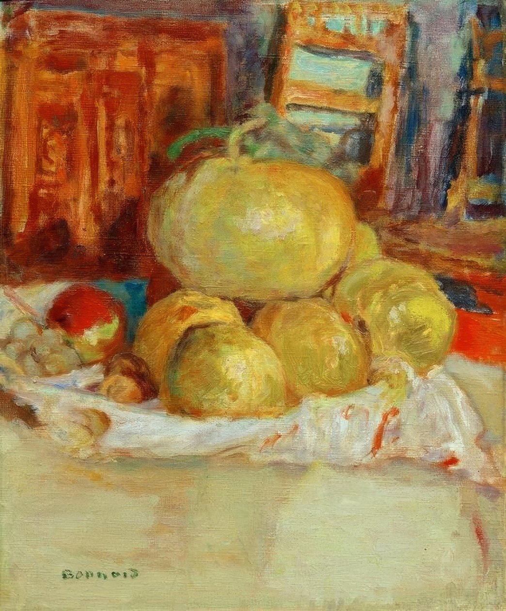 Csendélet gyümölcsökkel alkotó: Pierre Bonnard