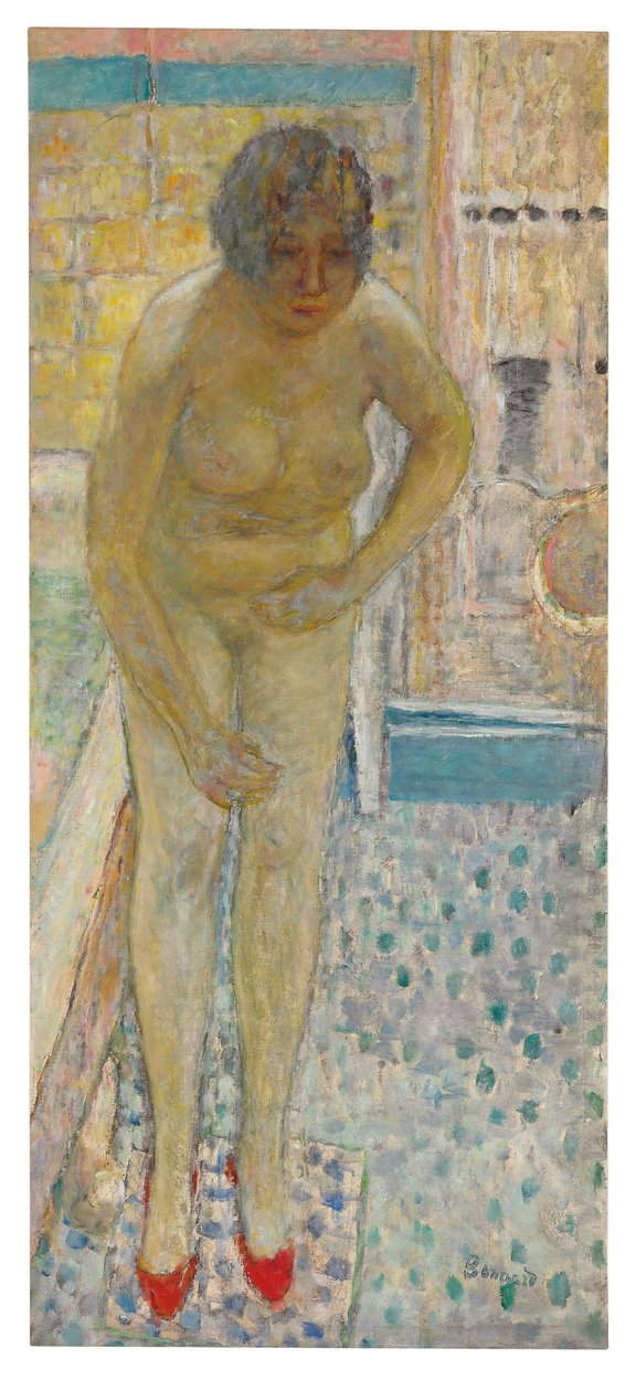 Akt piros papuccsal, 1932 körül (olaj, vászon) alkotó: Pierre Bonnard