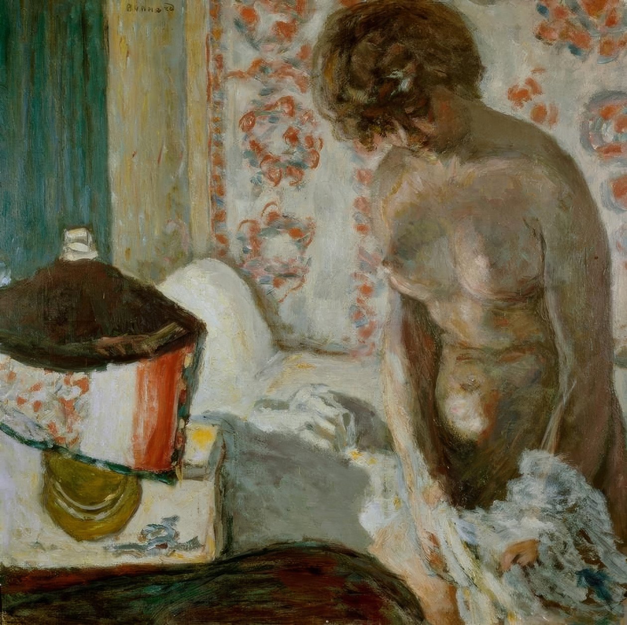 Meztelenül a lámpa mellett alkotó: Pierre Bonnard
