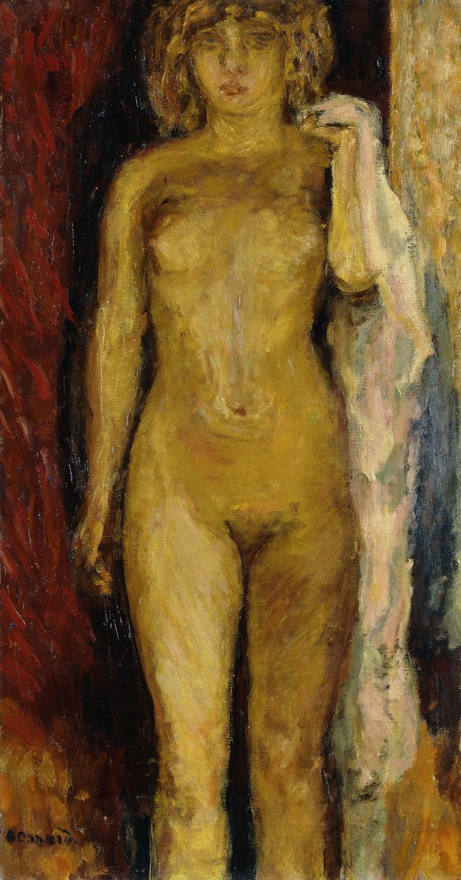 Akt, lámpával megvilágítva alkotó: Pierre Bonnard