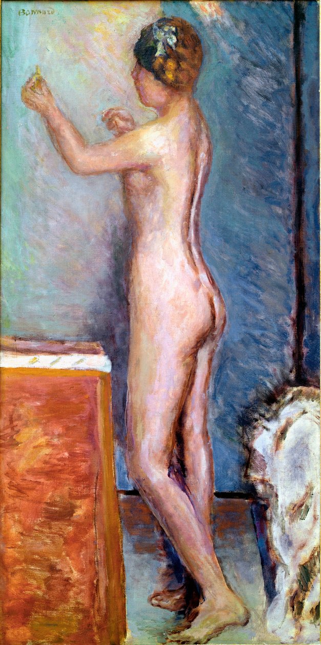 Akt kék alapon Pierre Bonnard (1867-1947) 1915-ös Solothurn, Silvan Kocher gyűjtemény festménye alkotó: Pierre Bonnard