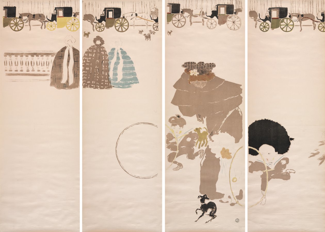 Nővérek sétánya, kocsik fríze alkotó: Pierre Bonnard