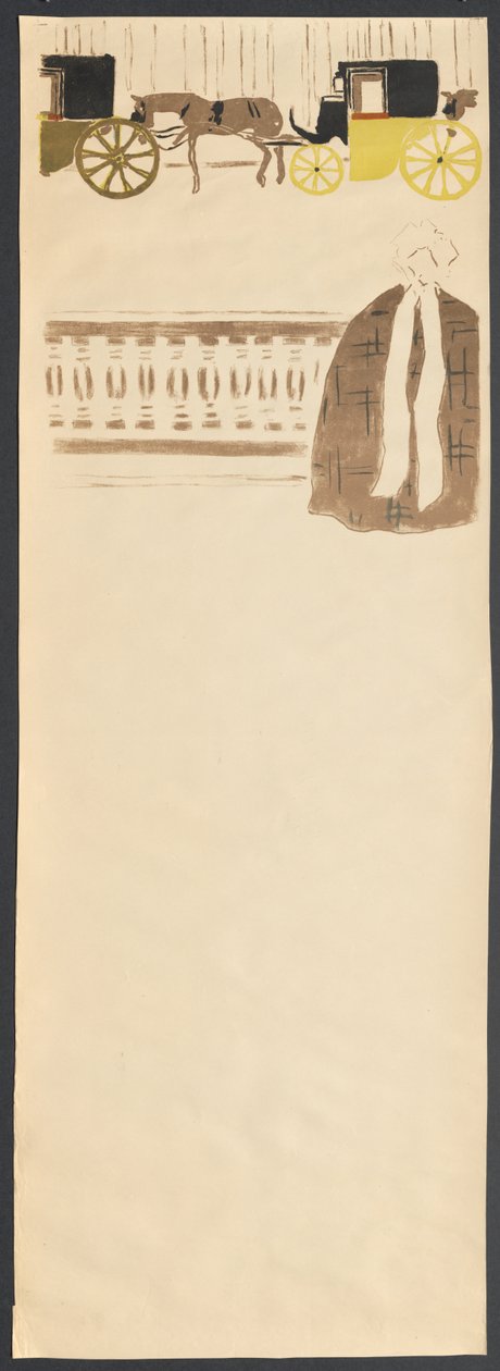 Nővérek sétánya, kocsik fríze, 1895. alkotó: Pierre Bonnard