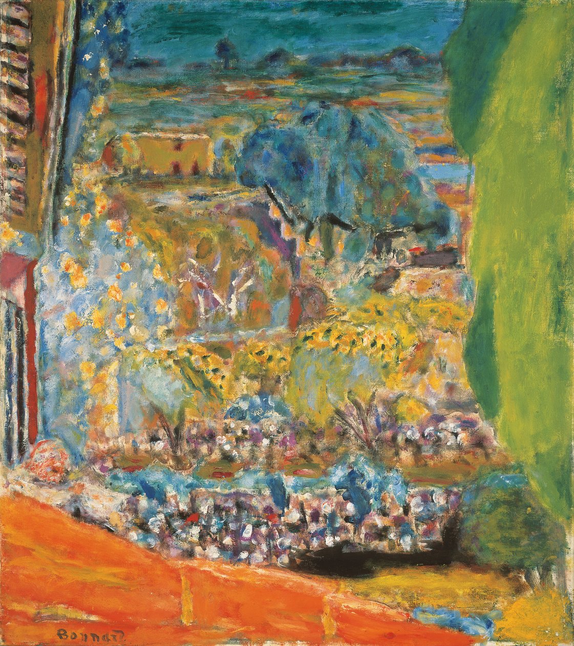 Táj vörös tetővel (Le Cannet) alkotó: Pierre Bonnard