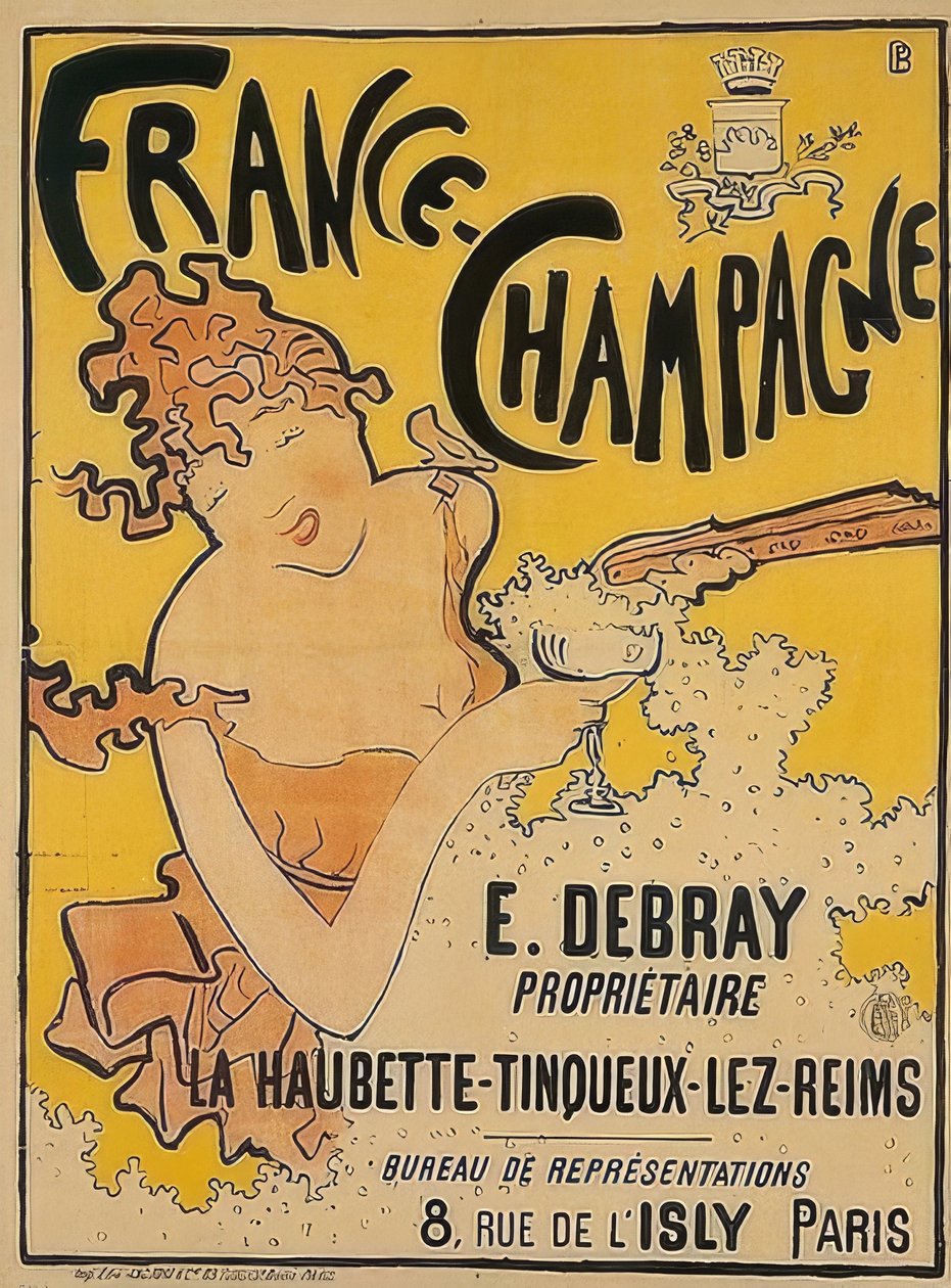 France-Champagne plakátja. 1889-1891 alkotó: Pierre Bonnard