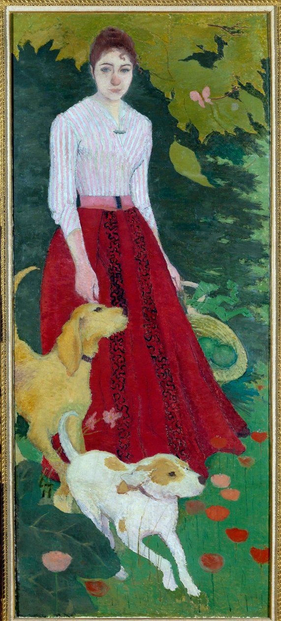 Mademoiselle Andree Bonnard portréja a kutyáival alkotó: Pierre Bonnard