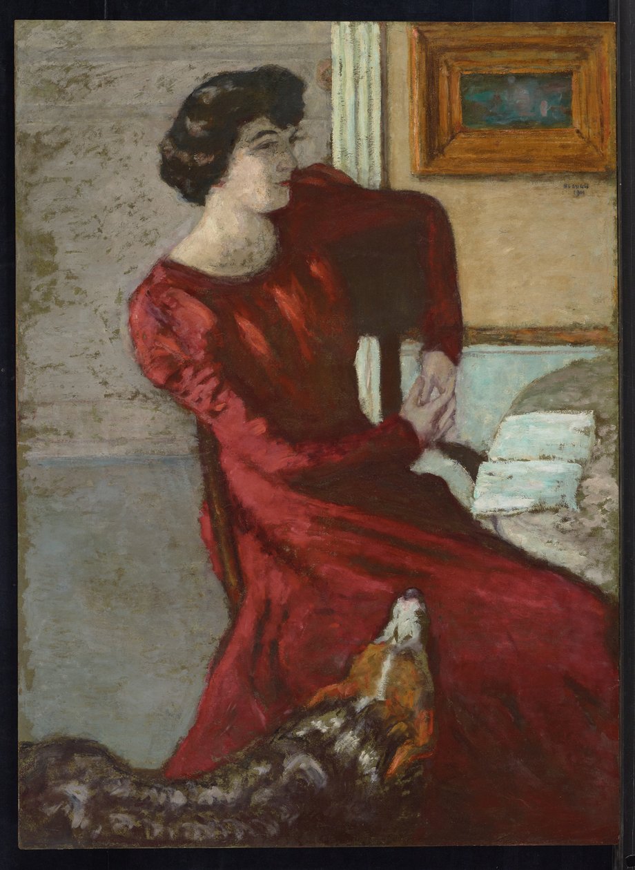 Madame Hessel, avagy a piros ruhás nő portréja, 1901 alkotó: Pierre Bonnard