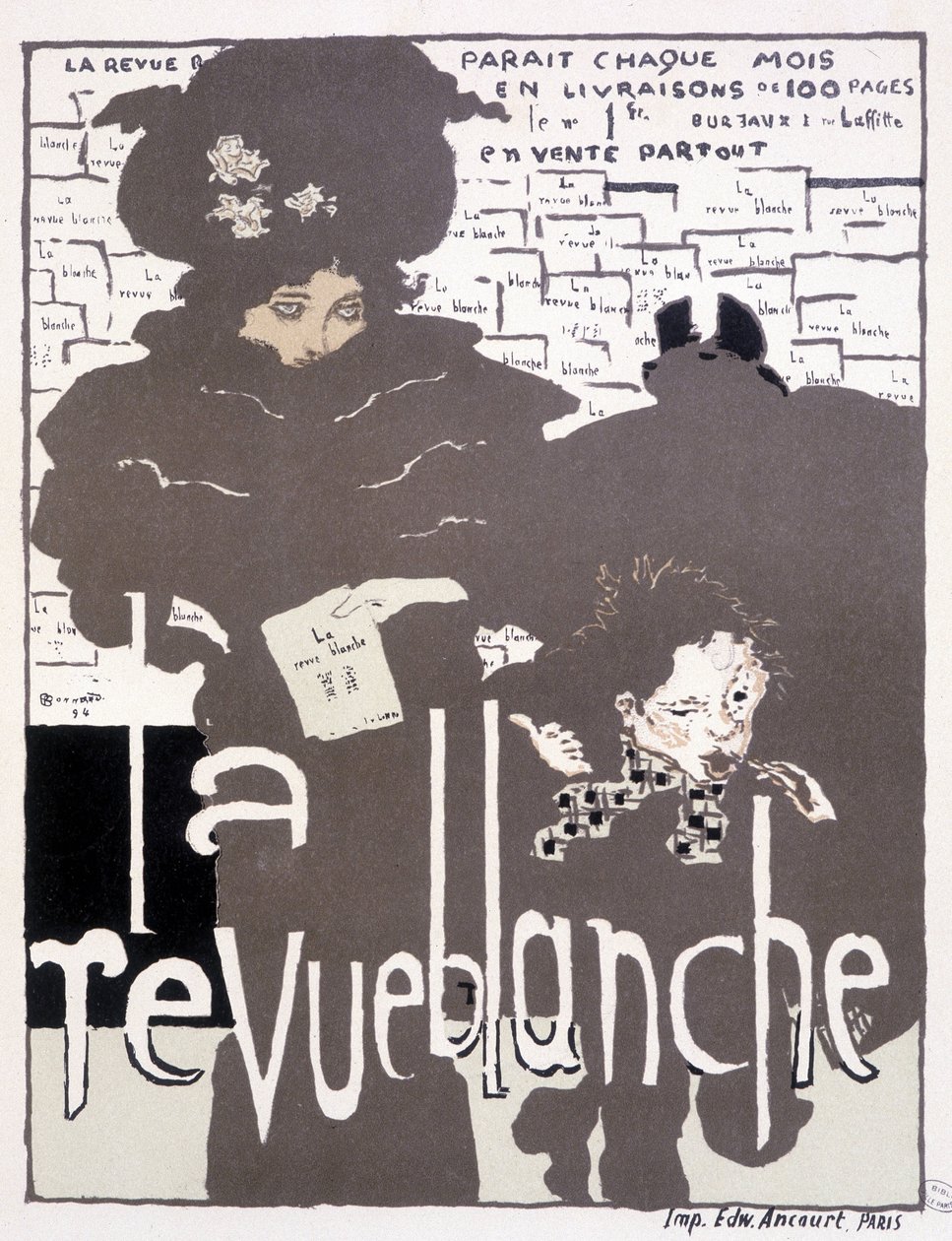 A La Revue blanche sajtóplakátja. Illusztráció: Pierre Bonnard (1867-1947) alkotó: Pierre Bonnard