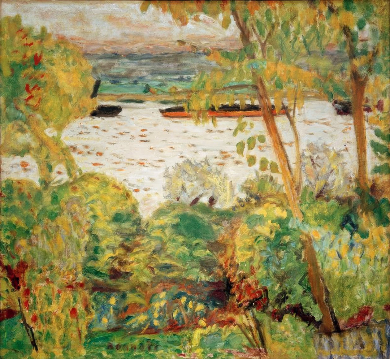 Vontatóhajó Vernonban alkotó: Pierre Bonnard
