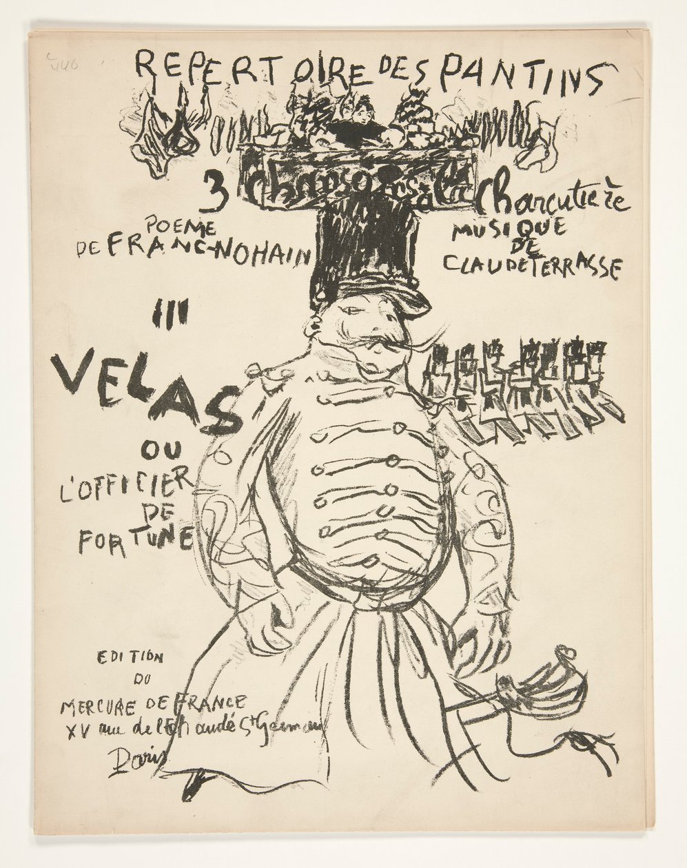 A Theater des Pantins címtára alkotó: Pierre Bonnard