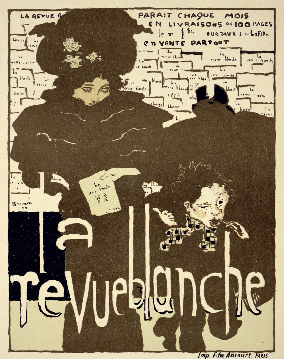 A „La Revue Blanche” című plakát reprodukciója alkotó: Pierre Bonnard