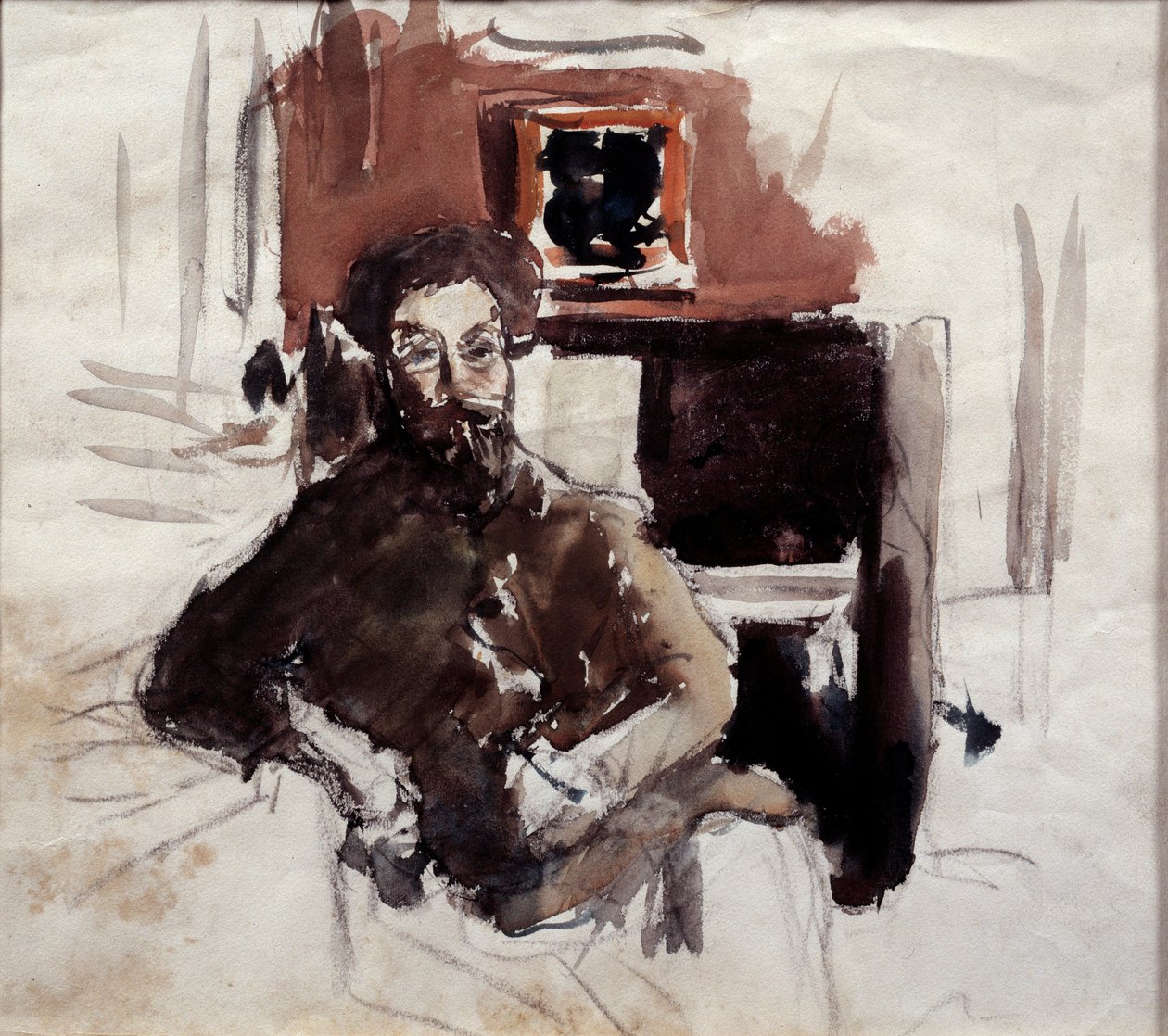 Pierre Bonnard (1867-1947) önarcképfestménye, 20. századi magángyűjtemény alkotó: Pierre Bonnard