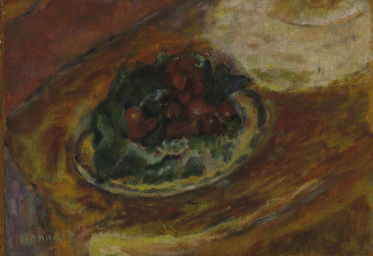 Csendélet: Cseresznye, 1942 körül (olaj, falemez) alkotó: Pierre Bonnard