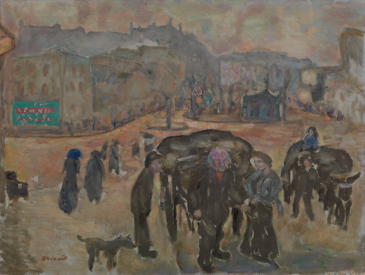 Utcai jelenet (olaj, vászon) alkotó: Pierre Bonnard