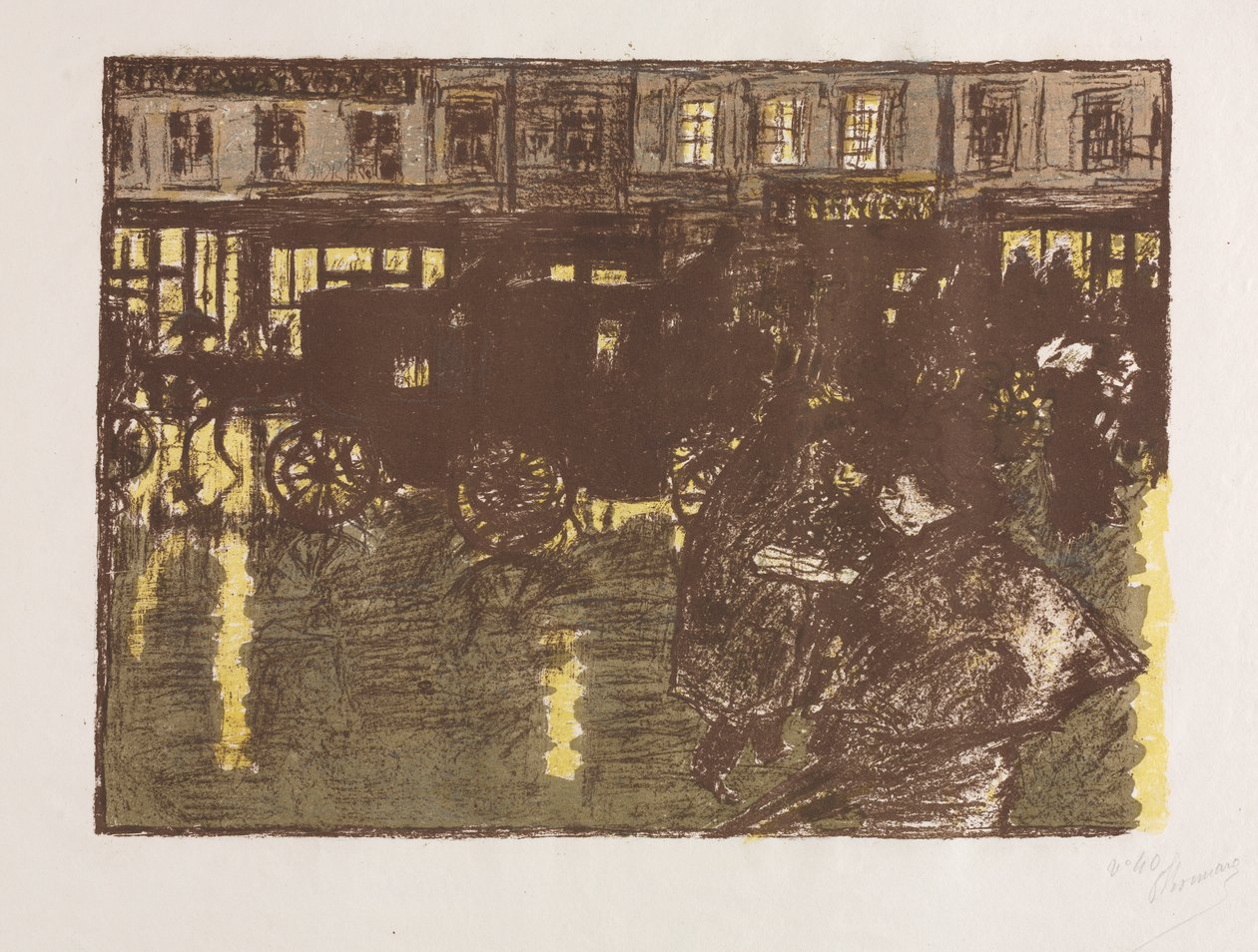 Utca az Este az esőben alkotó: Pierre Bonnard