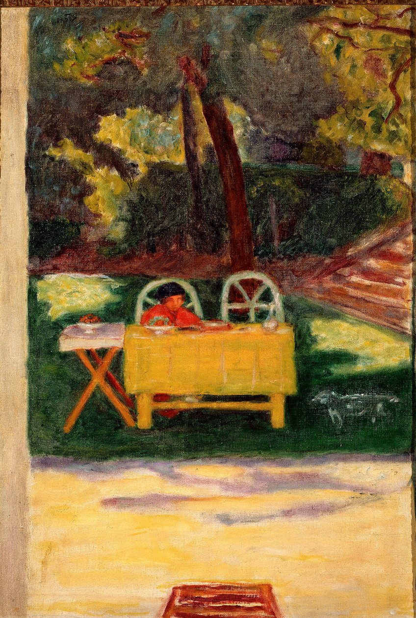 Kóstoló a kertben. Pierre Bonnard (1867-1947) festménye, 1910 körül. Olaj, vászon, V: 65x44 cm Milánó, Magángyűjtemény alkotó: Pierre Bonnard