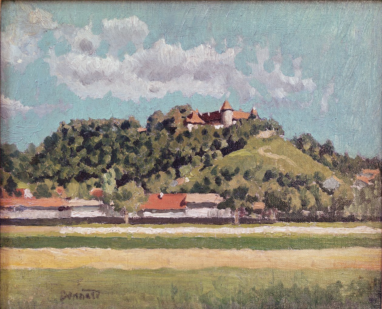 A dauphine-i Chateau de Virieu, 1888 körül alkotó: Pierre Bonnard
